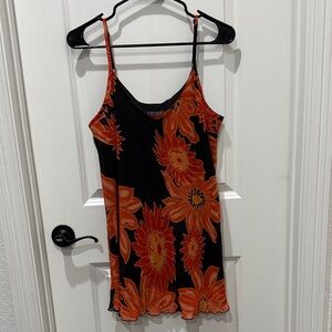 VENUS Black and Orange Floral Camisole